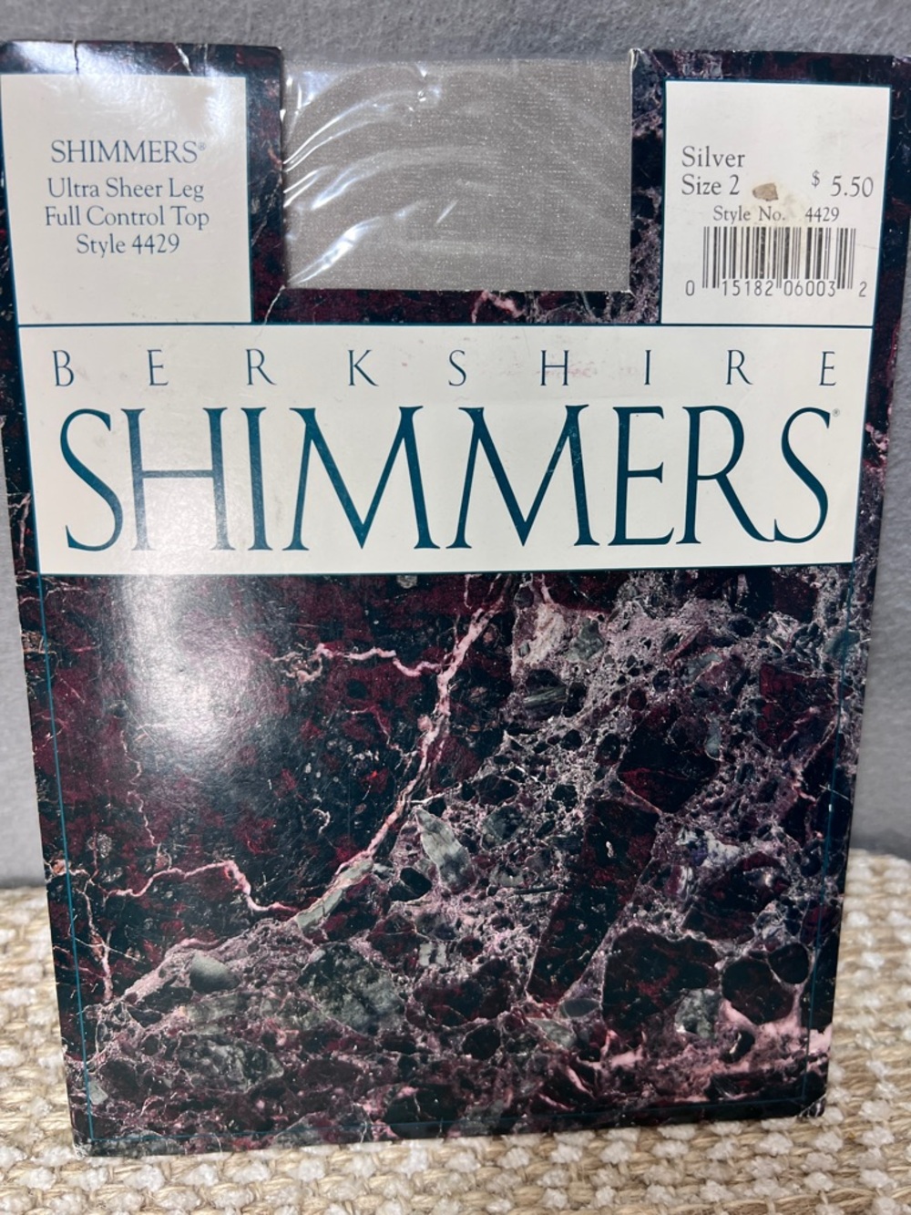 Berkshire Shimmers Pantyhose Silver Size 2 Ultra Sheer Control Top  NIP McBling